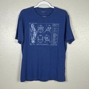 Banana Republic Blue Fall 2017 Men’s Size Medium Diving Equipment Graphic Tee